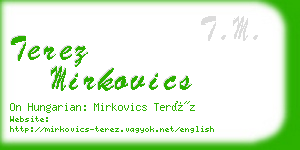 terez mirkovics business card